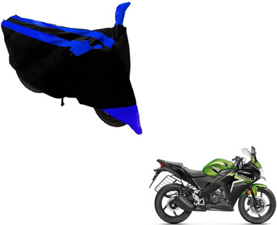 MOCKHE Two Wheeler Cover for Honda(CBR 150R, Black, Blue)