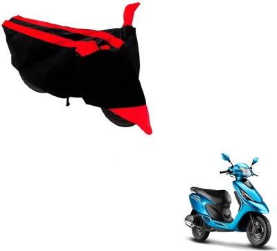 MOCKHE Two Wheeler Cover for TVS(Zest, Black, Red)