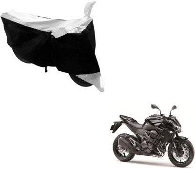 MOCKHE Two Wheeler Cover for Kawasaki(Z800, Black, White)