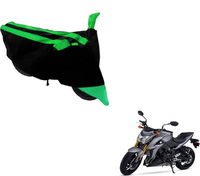 MOCKHE Two Wheeler Cover for Suzuki(GSX, Black, Green)
