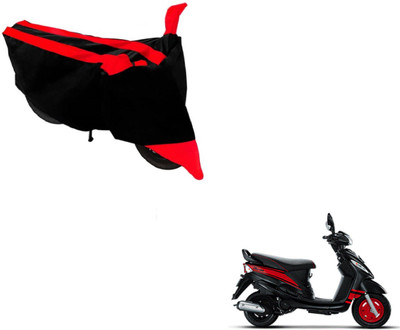 MOCKHE Two Wheeler Cover for Mahindra(Rodeo, Black, Red)