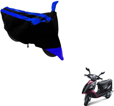 MOCKHE Two Wheeler Cover for TVS(Scooty Streak, Black, Blue)