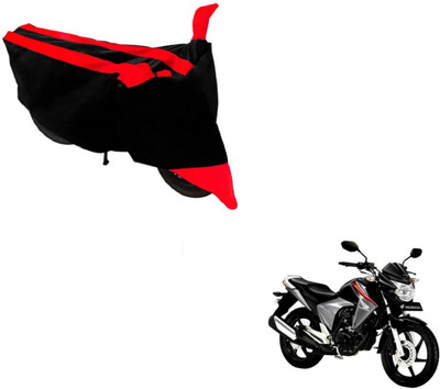 MOCKHE Two Wheeler Cover for Honda(Unicorn Dazzler, Black, Red)