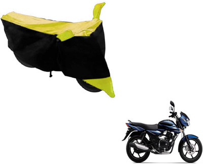 MOCKHE Two Wheeler Cover for Bajaj(Discover, Black, Yellow)