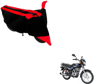 MOCKHE Two Wheeler Cover for Bajaj(CT100, Black, Red)