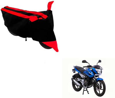 NIKS Two Wheeler Cover for Bajaj(XCD 125cc, Black, Red)
