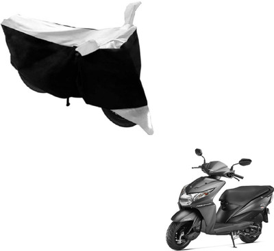 MOCKHE Two Wheeler Cover for Honda(Dio, Black, White)
