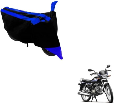 MOCKHE Two Wheeler Cover for Hero(Splendor Pro, Black, Blue)