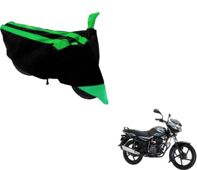 NIKS Two Wheeler Cover for Bajaj(Discover 100 DTS-i, Black, Green)