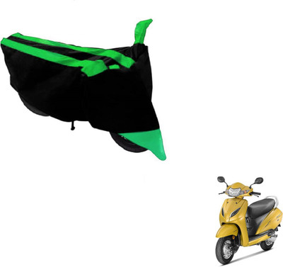 MOCKHE Two Wheeler Cover for Honda(Activa 5G, Black, Green)
