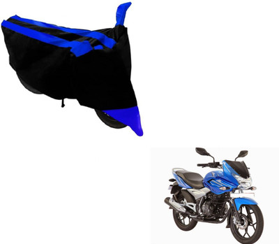 Amanzo Two Wheeler Cover for Bajaj(Discover 150 f, Black, Blue)