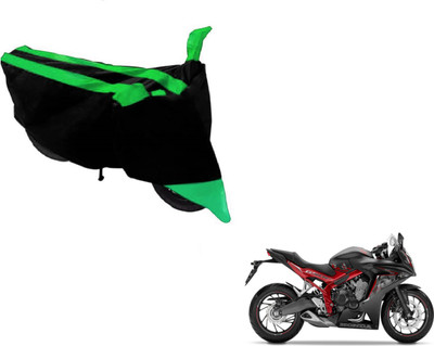 MOCKHE Two Wheeler Cover for Honda(CBR 650F, Black, Green)
