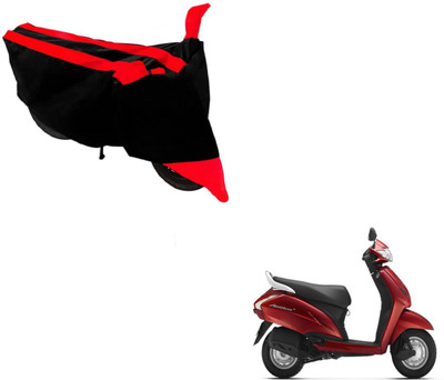 MOCKHE Two Wheeler Cover for Honda(Activa 125, Black, Red)
