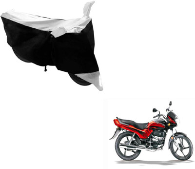 NIKS Two Wheeler Cover for Hero(Passion Plus, Black, White)
