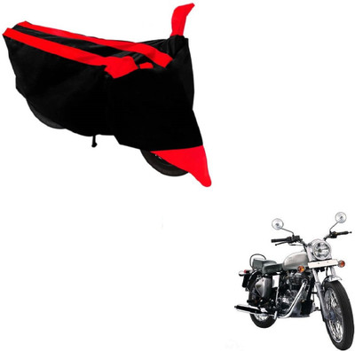 MOCKHE Two Wheeler Cover for Royal Enfield(Bullet 350, Black, Red)