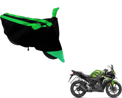 Amanzo Two Wheeler Cover for Honda(CBR 150R, Black, Green)