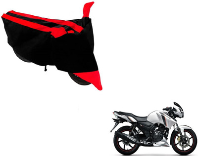 MOCKHE Two Wheeler Cover for TVS(Apache RTR 180, Black, Red)