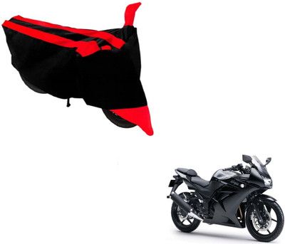 Flipkart SmartBuy Two Wheeler Cover for Kawasaki(Ninja 250, Black, Red)