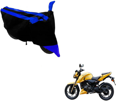 MOCKHE Two Wheeler Cover for TVS(Apache, Black, Blue)