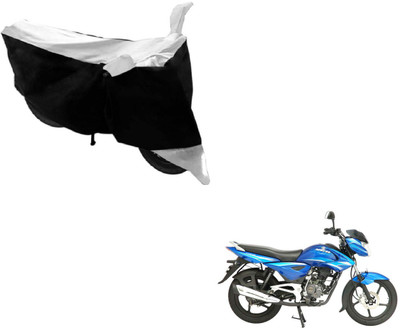 MOCKHE Two Wheeler Cover for Bajaj(Black, White)