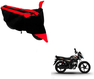 MOCKHE Two Wheeler Cover for Mahindra(Pantero, Black, Red)
