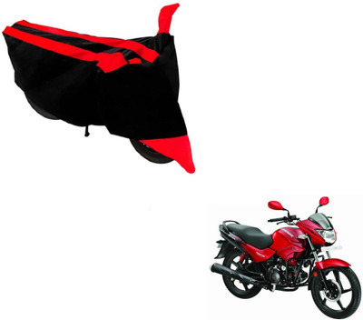 Amanzo Two Wheeler Cover for Hero(Glamour FI, Black, Red)