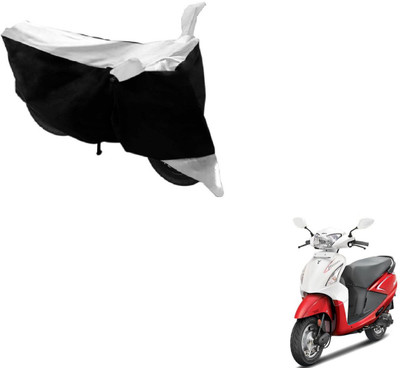 MOCKHE Two Wheeler Cover for Hero(Pleasure, Black, White)