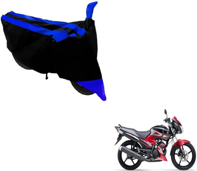 MOCKHE Two Wheeler Cover for Yamaha(SS 125, Black, Blue)
