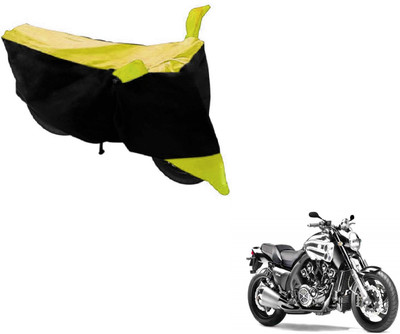 MOCKHE Two Wheeler Cover for Yamaha(VMAX, Black, Yellow)