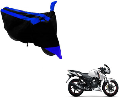 MOCKHE Two Wheeler Cover for TVS(Apache RTR 180, Black, Blue)