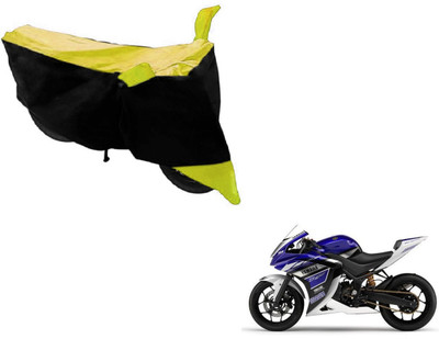 MOCKHE Two Wheeler Cover for Yamaha(YZF R25, Black, Yellow)