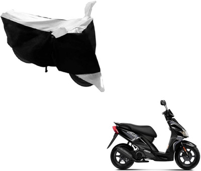 MOCKHE Two Wheeler Cover for Yamaha(Jog R, Black, White)