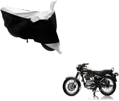 Amanzo Two Wheeler Cover for Royal Enfield(Electra Delux, Black, White)
