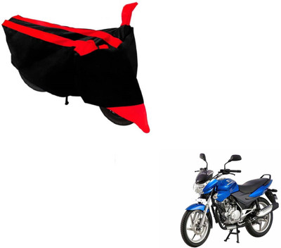 Amanzo Two Wheeler Cover for Bajaj(Discover 150 s, Black, Red)