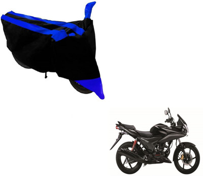 MOCKHE Two Wheeler Cover for Honda(CBF Stunner, Black, Blue)
