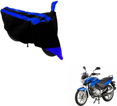 Flipkart SmartBuy Two Wheeler Cover for Bajaj(Discover 150 s, Black, Blue)