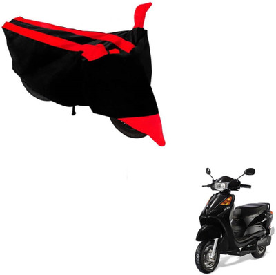 MOCKHE Two Wheeler Cover for Universal For Bike(Yo EXL, Black, Red)