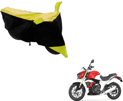 MOCKHE Two Wheeler Cover for Mahindra(Mojo, Black, Yellow)