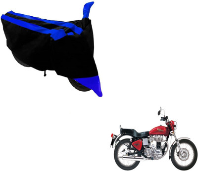 Amanzo Two Wheeler Cover for Royal Enfield(Black, Blue)