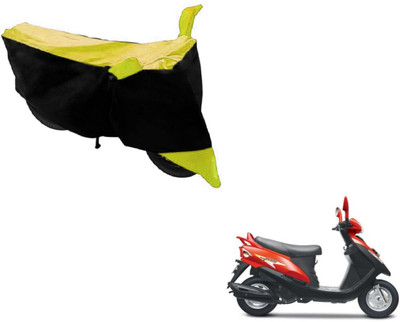 MOCKHE Two Wheeler Cover for Mahindra(Flyte, Black, Yellow)