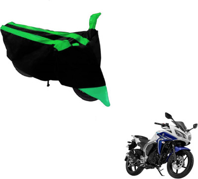 MOCKHE Two Wheeler Cover for Yamaha(Fazer, Black, Green)