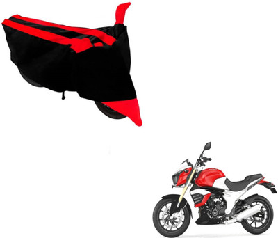 MOCKHE Two Wheeler Cover for Mahindra(Mojo, Black, Red)