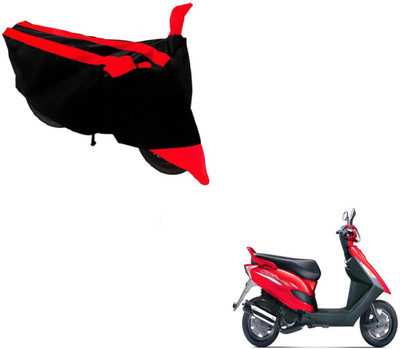 MOCKHE Two Wheeler Cover for Bajaj(Black, Red)