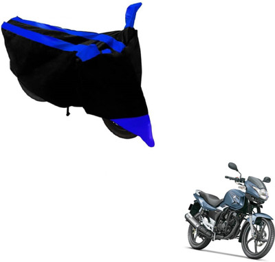 MOCKHE Two Wheeler Cover for Suzuki(GS 150R, Black, Blue)