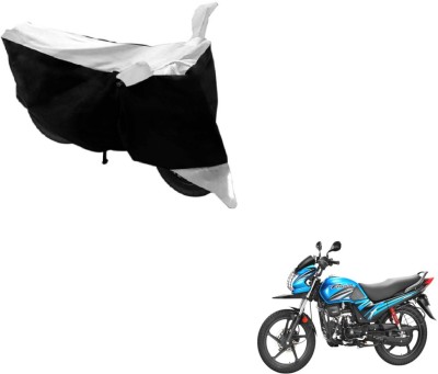 MOCKHE Two Wheeler Cover for Hero(Passion Pro TR, Black, White)