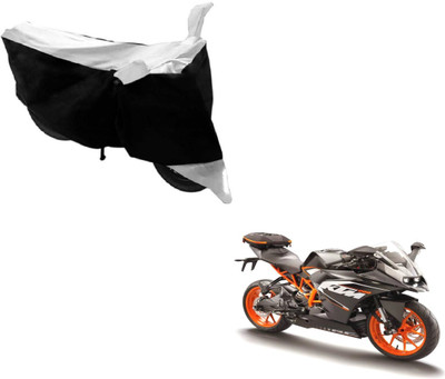 Flipkart SmartBuy Two Wheeler Cover for KTM(RC 200, Black, White)