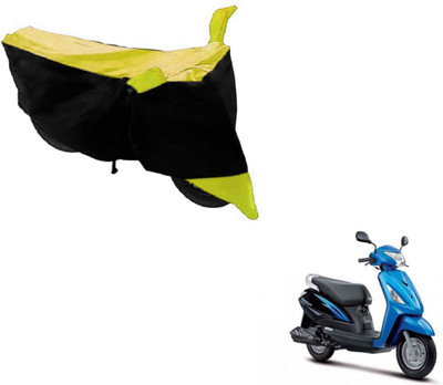 NIKS Two Wheeler Cover for Suzuki(Zeus, Black, Yellow)