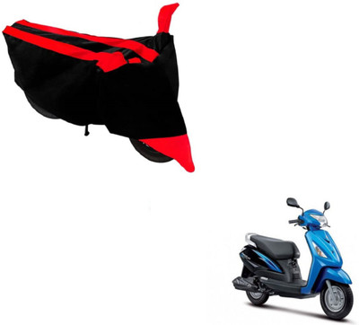NIKS Two Wheeler Cover for Suzuki(Zeus, Black, Red)