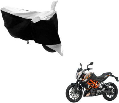 NIKS Two Wheeler Cover for KTM(Duke 390, Black, White)