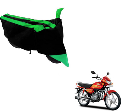 MOCKHE Two Wheeler Cover for Hero(CD deluxe, Black, Green)